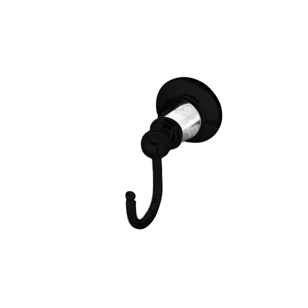 LINKWARE NOOSA ROBE HOOK CHROME & BLACK