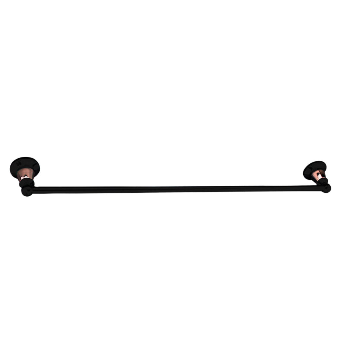 LINKWARE NOOSA SINGLE TOWEL RAIL ROSE GOLD & BLACK
