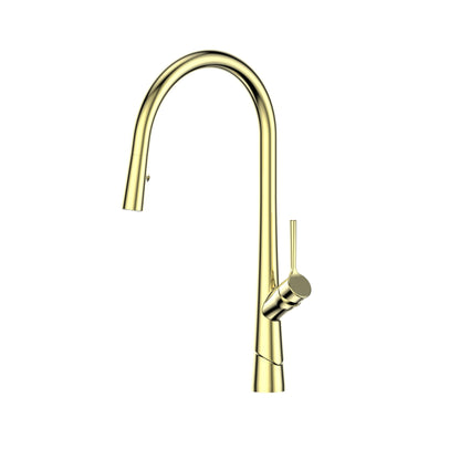 LUSTRO II PULL-DOWN SINK MIXER BRUSHEE BRASS