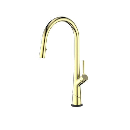 LUSTRO KONTACT PULL-DOWN SINK MIXER BRUSHED BRASS