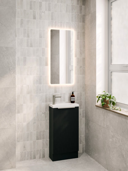 LINEARE 450 PILLAR FLOORSTANDING VANITY - LEFT HINGE