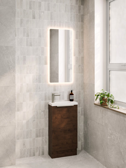 LINEARE 450 PILLAR FLOORSTANDING VANITY - LEFT HINGE