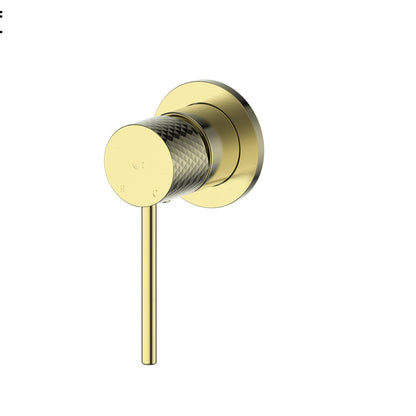 MIKA SHOWER MIXER TRIM SET W/MINI PLATE BRUSHED BRASS