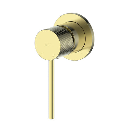 MIKA SHOWER MIXER w/MINI PLATE BRUSHED BRASS LF2121257
