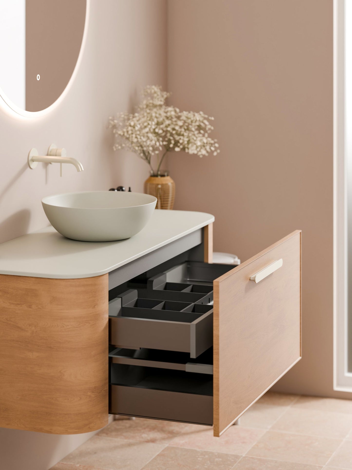 NATURE 900 AXEL VANITY RANGE - SOLID SLAB TOP