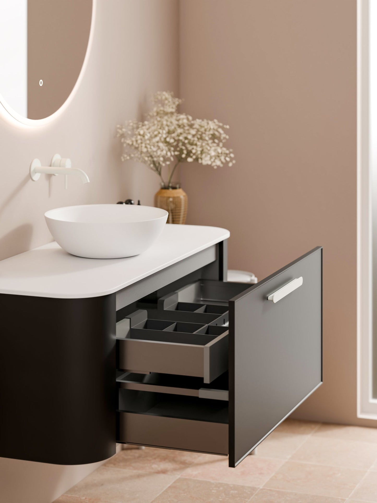 NATURE 900 AXEL VANITY RANGE - SOLID SLAB TOP
