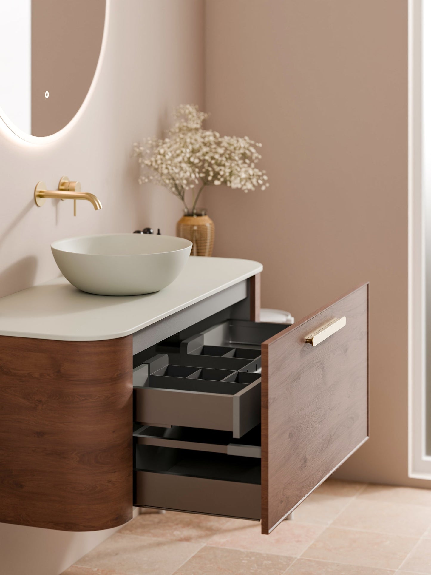 NATURE 900 AXEL VANITY RANGE - SOLID SLAB TOP