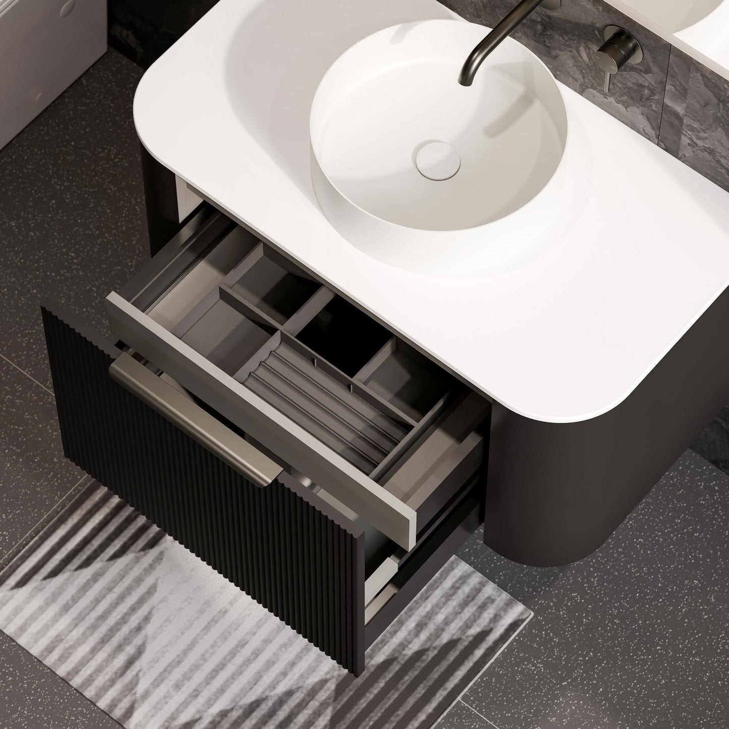 NATURE 900 PILLAR VANITY RANGE - SOLID SLAB TOP
