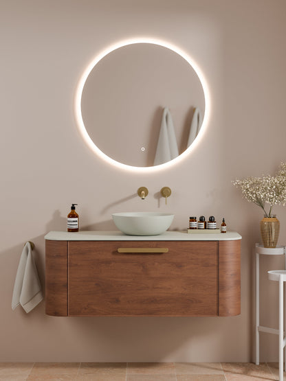 NATURE 1200 AXEL BATHROOM VANITY - SOLID SLAB TOP WALNUT