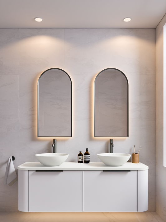 NATURE 1500 AXEL BATHROOM VANITY - SOLID SLAB TOP MATTE WHITE