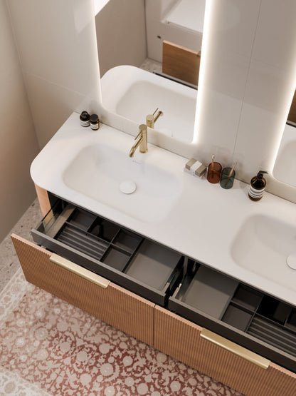 NATURE 1800 PILLAR BATHROOM VANITY RANGE DEVON OAK