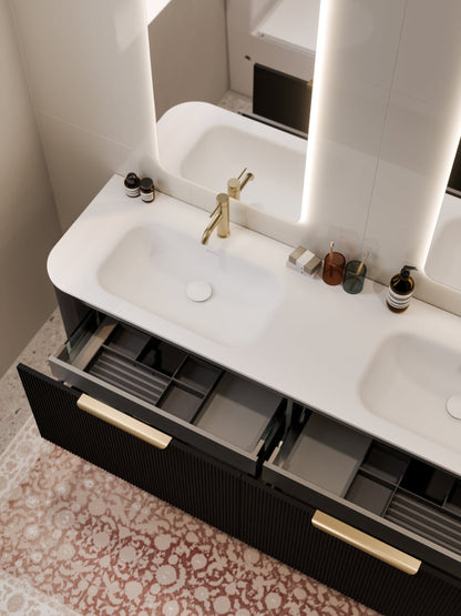 NATURE 1800 PILLAR BATHROOM VANITY RANGE MATTE BLACK