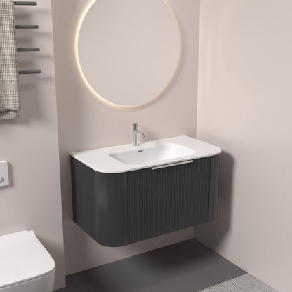 NATURE 900 PILLAR BATHROOM VANITY BLACK