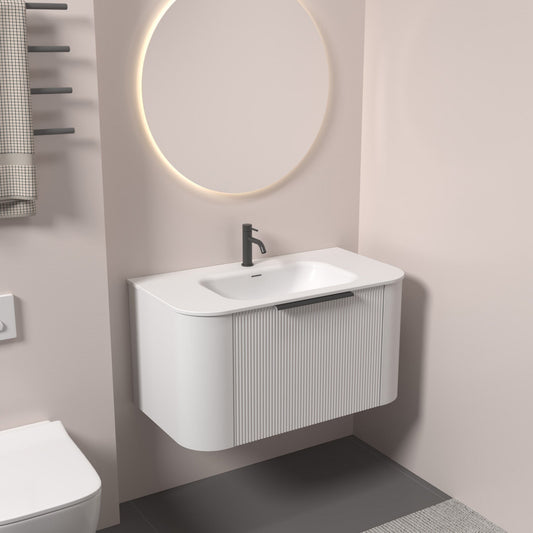 NATURE 900 PILLAR BATHROOM VANITY MATTE WHITE