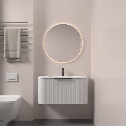 NATURE 900 PILLAR BATHROOM VANITY MATTE WHITE