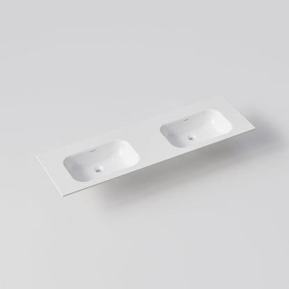 NAVARRA 1600 DOUBLE VANITY SINK TOP GLOSS WHITE