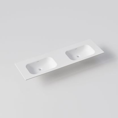 NAVARRA 1600 DOUBLE VANITY SINK TOP MATTE WHITE