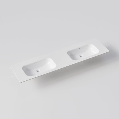 NAVARRA 1800 DOUBLE VANITY SINK TOP GLOSS WHITE