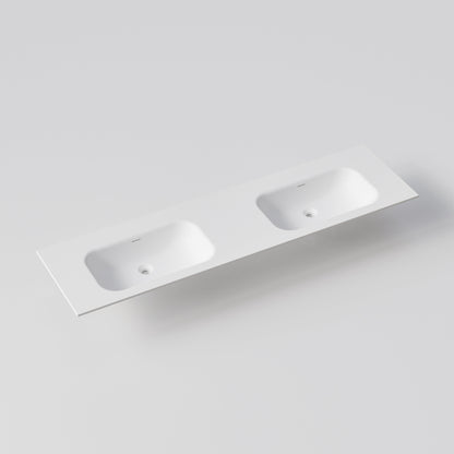 NAVARRA 1800 DOUBLE VANITY SINK TOP MATTE WHITE