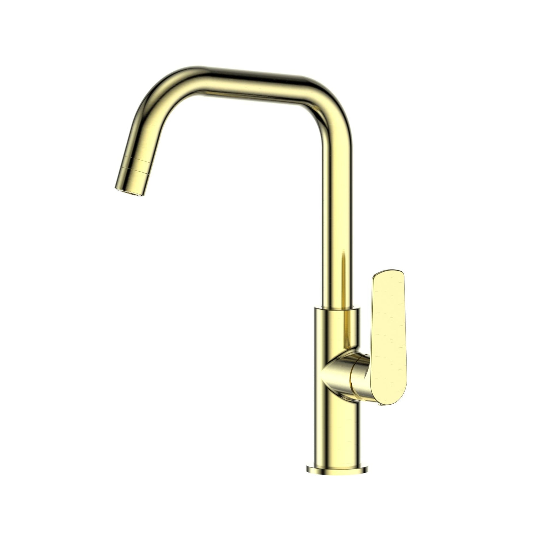 NOVI GOOSENECK SINK MIXER W/SMART AERATOR BRUSHED BRASS