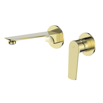 NOVI WALL BASIN MIXER BRUSHED BRASS