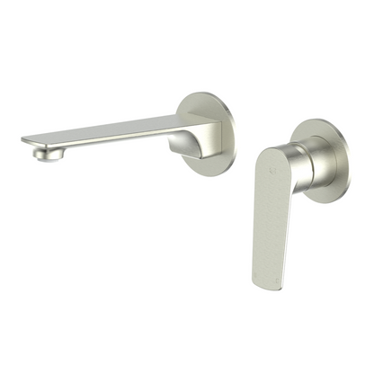 NOVI WALL BASIN MIXER BRUSHED NICKEL