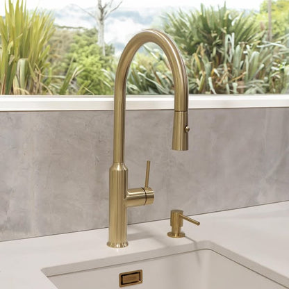Nature Kitchen Mixer Brushed Brass