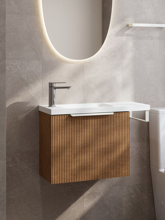 LINEARE PILLAR 550 OFFSET VANITY TOP - LEFT HINGE