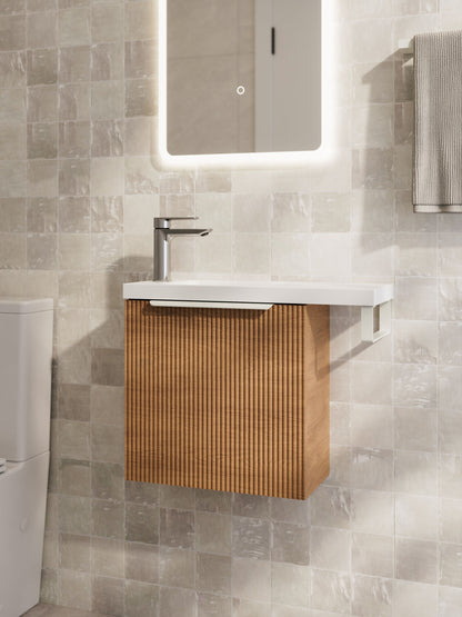 LINEARE PILLAR 450 OFFSET VANITY TOP - RIGHT HINGE