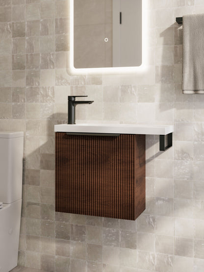 LINEARE PILLAR 450 OFFSET VANITY TOP - LEFT HINGE