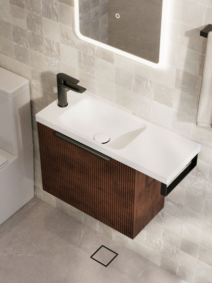 LINEARE PILLAR 550 OFFSET VANITY TOP - LEFT HINGE