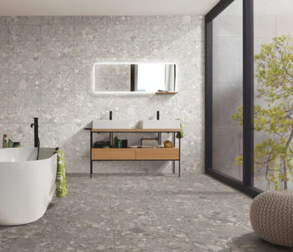 PEBBLES GREY MATT TILES 600×600