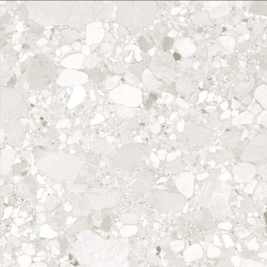 PEBBLES WHITE MATT TILES 600×600