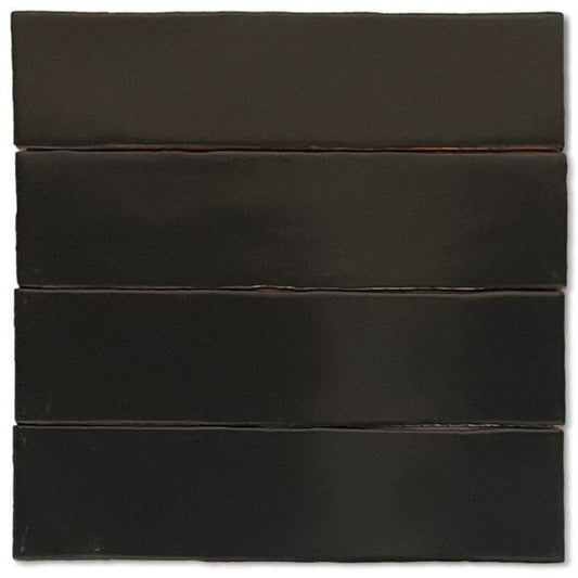 PRESSED EDGE RIPPLE EBONY MATTE TILES 75×300