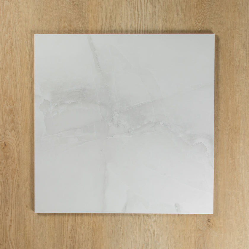 MARBLE ONYX POLISHED INTERNAL STONE TILE 600X600