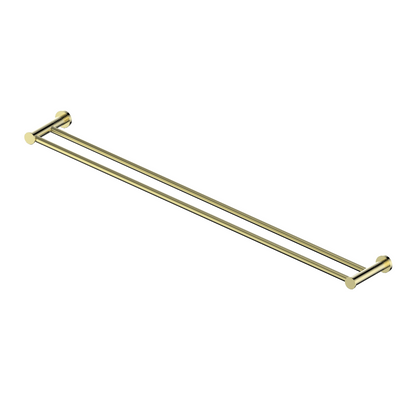 REFLECT DOUBLE TOWEL RAIL BRUSHED BRASS