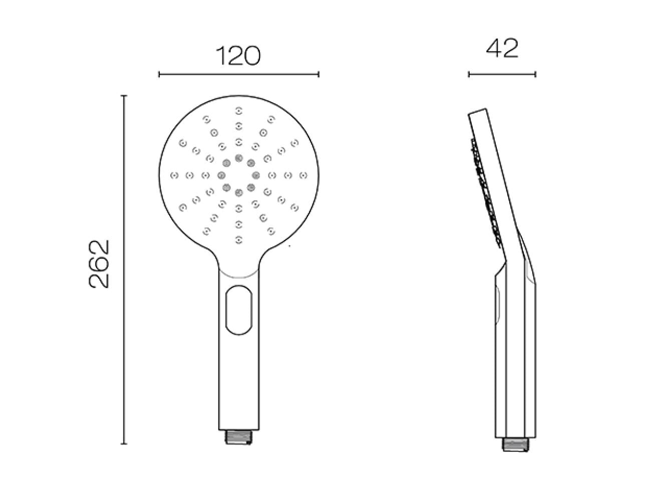 CODE SQUARE OR ROUND REPLACEMENT SHOWER HAND PIECE - 5 COLOURS WHOLESALE