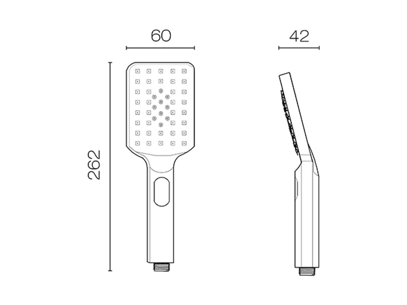 CODE SQUARE OR ROUND REPLACEMENT SHOWER HAND PIECE - 5 COLOURS WHOLESALE