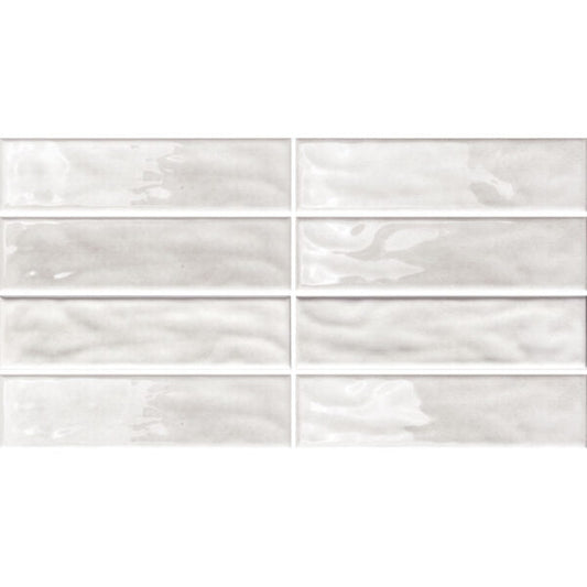 RESORT ANTIQUE WHITE GLOSS RIPPLE TILES 75×300