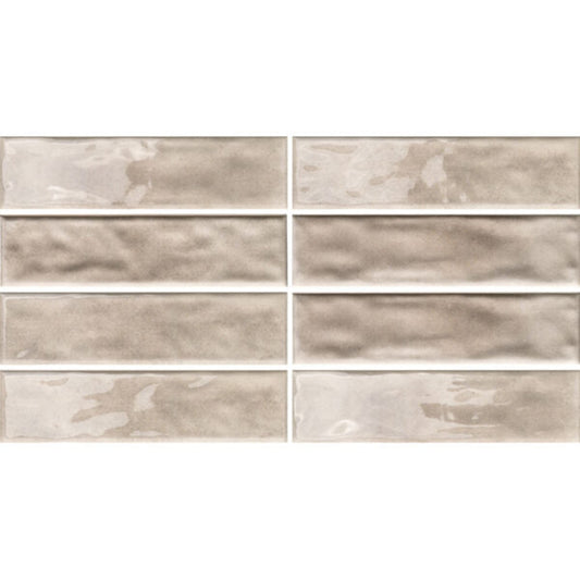 RESORT FAWN GLOSS RIPPLE TILES 75×300