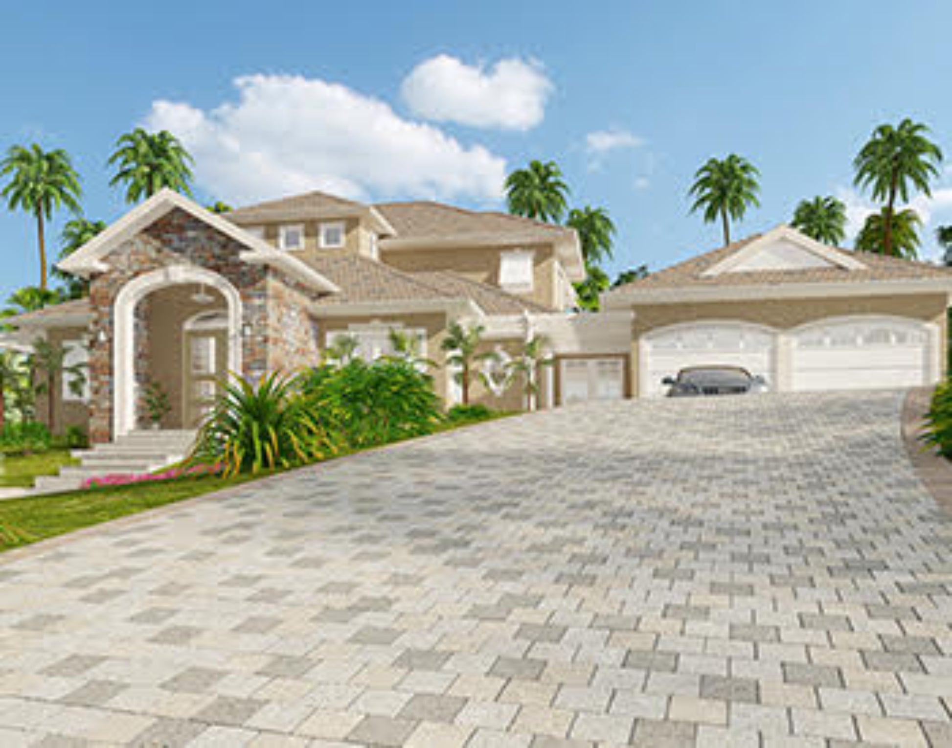 RIVIERA MIX COBBLE TILE 100x100