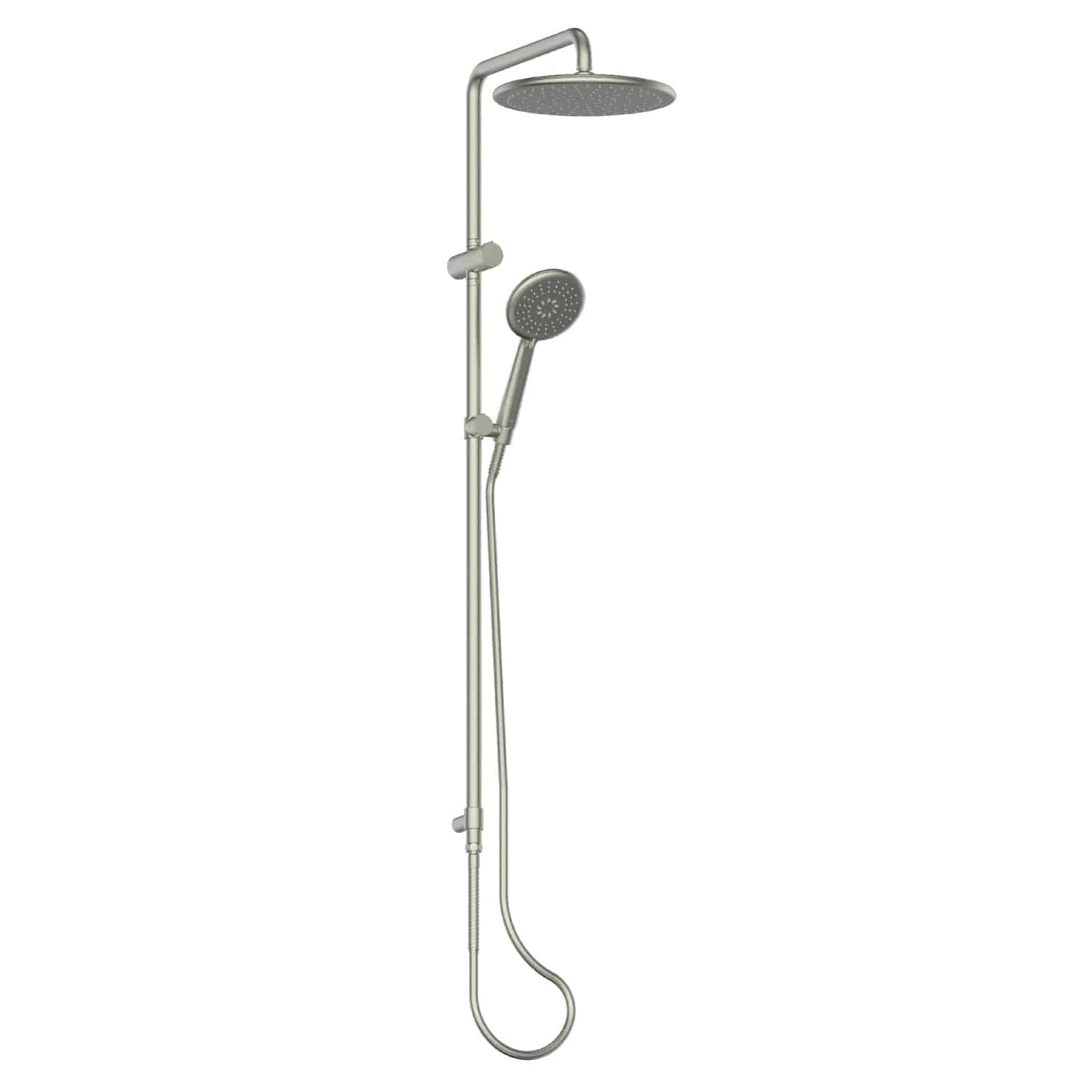 ROCCO TWIN RAIL SHOWER BRUSHED NICKEL