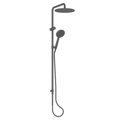 ROCCO TWIN RAIL SHOWER GUNMETAL