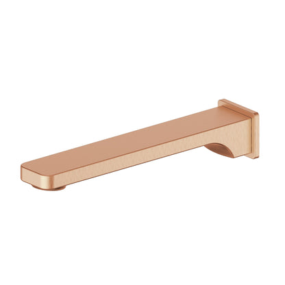 SWEPT BATH SPOUT BRUSHED COPPER