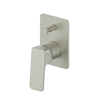 SWEPT SHOWER/BATH DIVERTER MIXER BRUSHED NICKEL