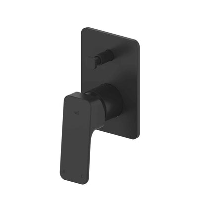 SWEPT SHOWER/BATH DIVERTER MIXER MATTE BLACK