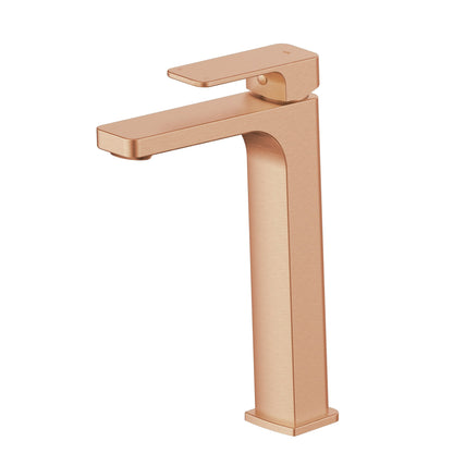 SWEPT TOWER BASIN MIXER BRUSHED COPPER
