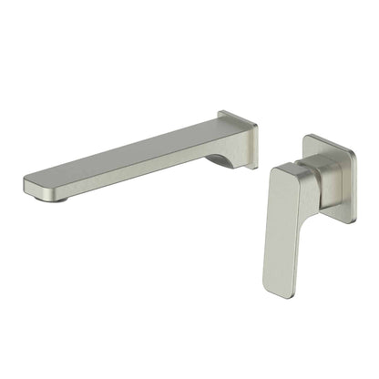 SWEPT WALL BASIN MIXER BRUSHED NICKEL