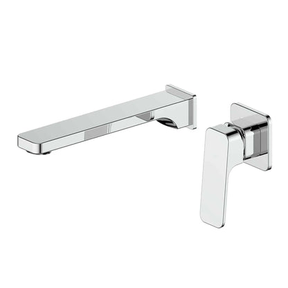 SWEPT WALL BASIN MIXER CHROME