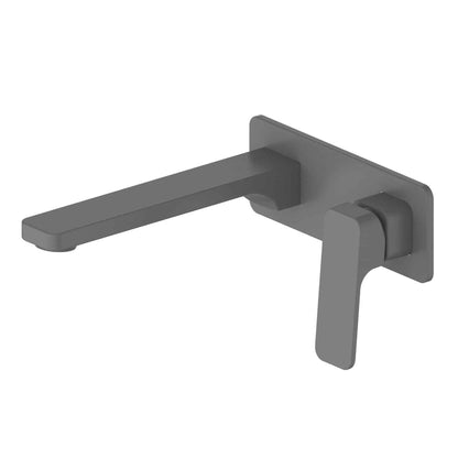 SWEPT WALL BASIN MIXER W/FACEPLATE GUNMETAL